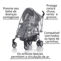 Capa de chuva para carrinho de bebe universal proteção - MBBIMPORTS