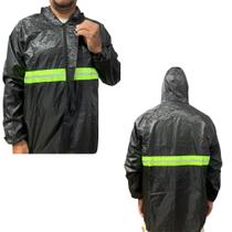 Capa de Chuva Para Motociclista Nylon -super compacta com gorro e bolsa para guardar - PRETO Capa de Chuva Para Motociclista Nylon -super compacta com gorro e bolsa para guardar - PRETO