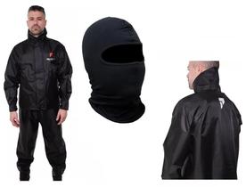 Capa De Chuva Pioneira Nylon Urban + Balaclava Tamanho Gg