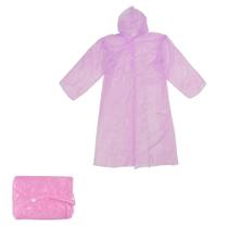 Capa De Chuva Plástica Com Botão e Capuz 80x60 Adulto