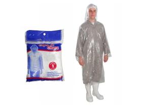 Capa de Chuva Plástica Descartável Transparente
