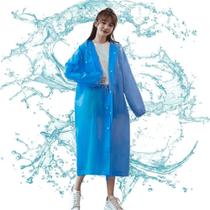 Capa de chuva portátil resistente impermeavél Azul AL-651 Capa de chuva portátil resistente impermeavél Azul AL-651