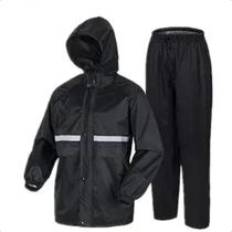 Capa de Chuva PVC Motoqueiro c/Faixa Refletiva Rainy Day