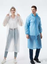 Capa de Chuva Resistente Longa com Capuz Impermeável Unissex COR:BRANCA