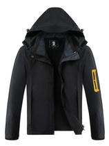 Capa de chuva SaphiRose, forrada feminina, preta, amarela, XL