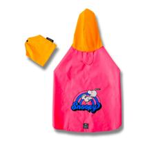 Capa de Chuva Snoopy Rainbow Rosa para cachorro Tamanho:P