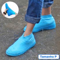 Capa de Chuva Tenis Calçado de Silicone Azul P CBRN11520