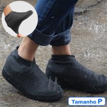 Capa de Chuva Tenis Calçado de Silicone Preto P CBRN11551 Capa de Chuva Tenis Calçado de Silicone Preto P CBRN11551