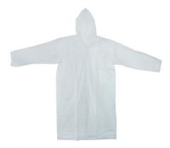 Capa De Chuva Transparente Descartável Capuz Kit 10 Capas