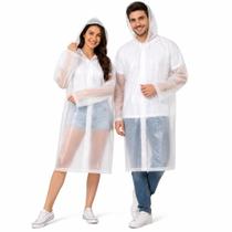 Capa De Chuva Transparente EVA Impermeável Com Capuz Pvc Resistente Adulto Unissex Fechamento Botão Reutilizável Capa De Chuva Transparente EVA Impermeável Com Capuz Pvc Resistente Adulto Unissex Fechamento Botão Reutilizável