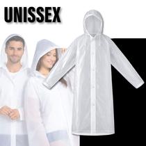 Capa De Chuva Transparente Impermeável PVC Com Touca Tamanho Grande Top