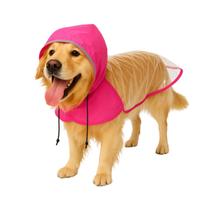 Capa de Chuva Transparente Para Cachorro Impermeável Com Capuz Refletiva Passeio Pet Skapetshop