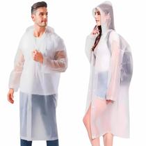Capa De Chuva Transparente Pvc Resistente Unissex Adulto.