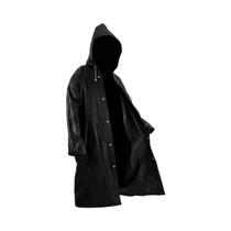 Capa De Chuva Unissex Impermeável Preta Em EVA 145x68CM, Capa De Chuva Reforçada Para Homens E Capa De Chuva Unissex Impermeável Preta Em EVA 145x68CM, Capa De Chuva Reforçada Para Homens E
