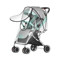 Capa De Chuva Universal Impermeável Para Carrinho De Bebê Transparente Com Zíper, Proteção Contra