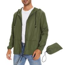 Capa de chuva Zando, casaco impermeável para homens, verde militar, XL Capa de chuva Zando, casaco impermeável para homens, verde militar, XL