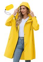 Capa de chuva Zando Yellow impermeável longa para mulheres tamanho M