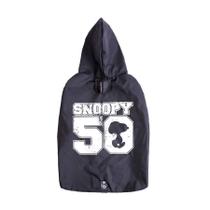 Capa de Chuva Zooz Pets Snoopy Preta para Cães - Tamanho M