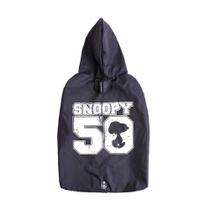 Capa de Chuva Zooz Pets Snoopy Preta para Cães - Tamanho P