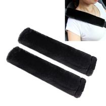 Capa de cinto de segurança Amooca Soft Faux Fur Universal Fit, pacote com 2 unidades