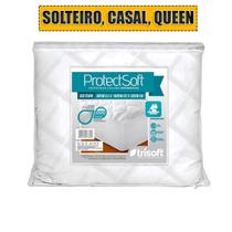 Capa de Colção Casal Impermeável Protetor Queen Solteiro King Antialérgico Silencioso Macio Branco Com Elástico Hipoalergênico - Não Aquece