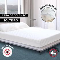 Capa de Colchão Box Solteiro - Protetor Branco