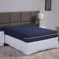 Capa de Colchão Casal 25cm com Zíper Protetor de Malha Lisa 1 Peça