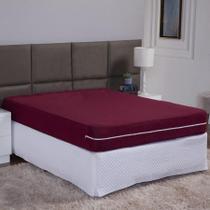 Capa De Colchão Casal 25Cm Zíper Protetor Malha Lisa 1 Peça