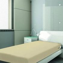 Capa De Colchão Casal Com Zíper Anti Ácaro Bege