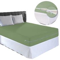 Capa De Colchão Casal Com Ziper Em Malha 1,38m x 1,88m x 30cm 100% Algodão SulBrasil