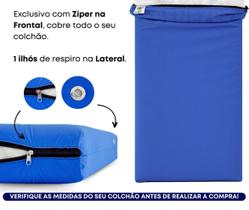 Capa De Colchão Com Ziper Impermeável Casal 188x138x30