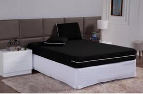 Capa de Colchão Com Zíper Reforçado Solteirão Viúva + 1 Fronha Malha Lisa e Estampada Resistente