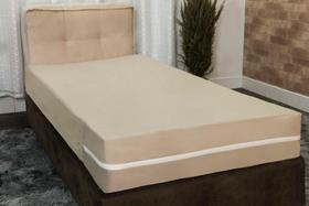 Capa de Colchão De Napa Casal Impermeável com zíper 1,38 x 1,88 x 0,14 - PlastNova