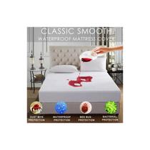 Capa de colchão impermeável 1 lugar branca 90x190x37 cm Capa de colchão impermeável 1 lugar branca 90x190x37 cm