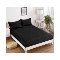 Capa de colchão impermeável 1,5 quadrada preta Capa de colchão impermeável 1,5 quadrada preta