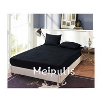 Capa de colchão impermeável + capa de 2 lugares preta 150x200 cm
