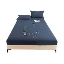 Capa De Colchão Impermeável De Tecido Macio, Cor Sólida, À Prova De Poeira, Capa De Cama, Fronha Não