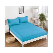 Capa de colchão impermeável King Size 180x200cm - Azul