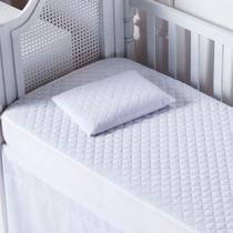 Capa de Colchão Impermeável Matelada para Berço Nacional e Americano Anti Xixi Bebe 1,30x0,70- Branco