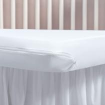 Capa de Colchão para Berço Protetor de Malha Com Ziper Branco Menino e Menina