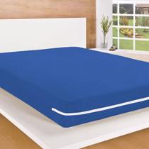 Capa de Colchão Protetor Casal Padrão Malha Gel com Zíper