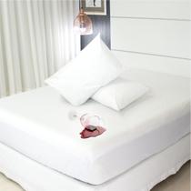 Capa de Colchão Queen + 2 Fronhas Malha Impermeável