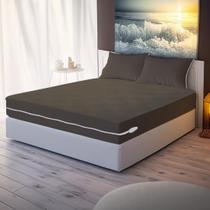 Capa de Colchão Queen+Par de Capa de Travesseiro 50x70 Malha Capa de Colchão Queen+Par de Capa de Travesseiro 50x70 Malha