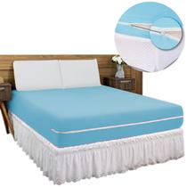 Capa De Colchão Queen Size Com Ziper Em Malha 1,58m x 1,98m x 30cm 100% Algodão SulBrasil