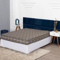 Capa de Colchão Solteiro 25cm com Zíper Protetor de Malha Estampada 1 Peça