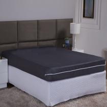 Capa de Colchão Solteiro 25cm com Zíper Protetor de Malha Lisa 1 Peça