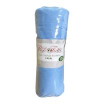 Capa de Colchão Solteiro Cor Azul Camitalia Malha 100% Poliester 60g/m2 Linha Milão