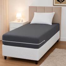 Capa de Colchão Solteiro Malha Gel Com Zíper Várias Cores