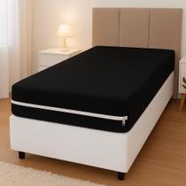 Capa de Colchão Solteiro Malha Gel Com Zíper Várias Cores