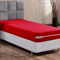 Capa De Colchão Solteiro Malha Gel Grossa Lisa Varias Vermel Capa De Colchão Solteiro Malha Gel Grossa Lisa Varias Vermel